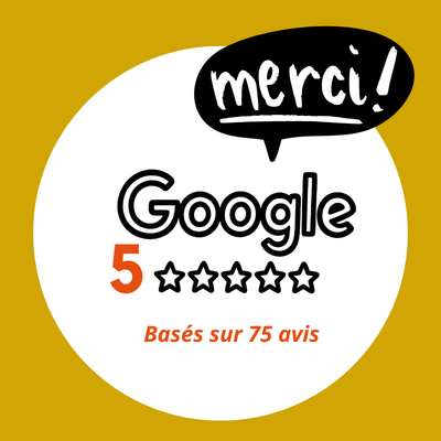 75 Avis Google 5 étoiles